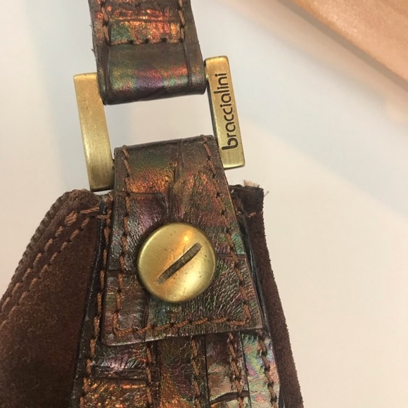 Vintage Braccialini brown leather & suede hobo - Picture 6 of 6